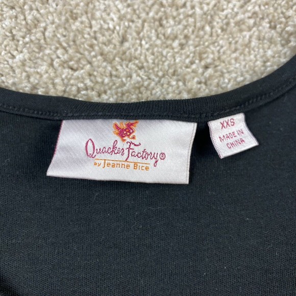 Quacker Factory Womens Knit Sundress Dress XXS Black Beach Sequin Flip Flop - Picture 3 of 7